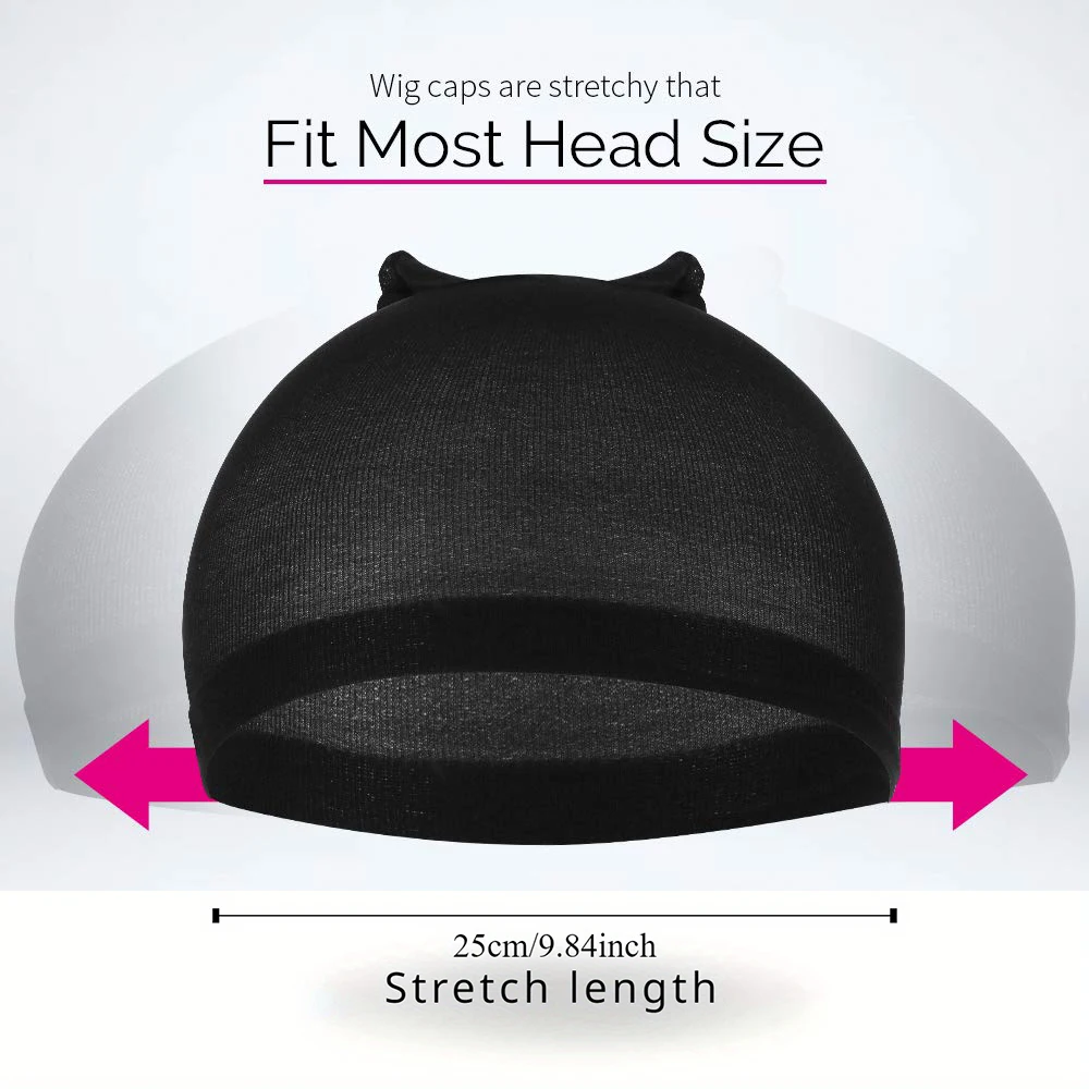 40 個のナイロンウィッグキャップストッキング弾性ウィッグキャップブラック、ブラウン、ライトブラウン