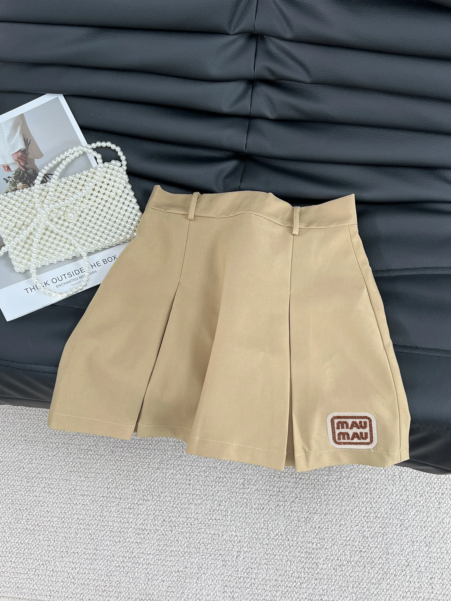 

Retro Faion High Waist Slimming f Skirt with Letter Patchwork Casual Sle Women's Skirt Ele Summer New Arrival