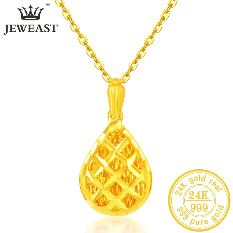 

JLZB 24K Pure Gold Pendant Real AU 999 Solid Gold Charm Nice Simple Drop Upscale Trendy Classic Fine Jewelry Hot Sell New 2023