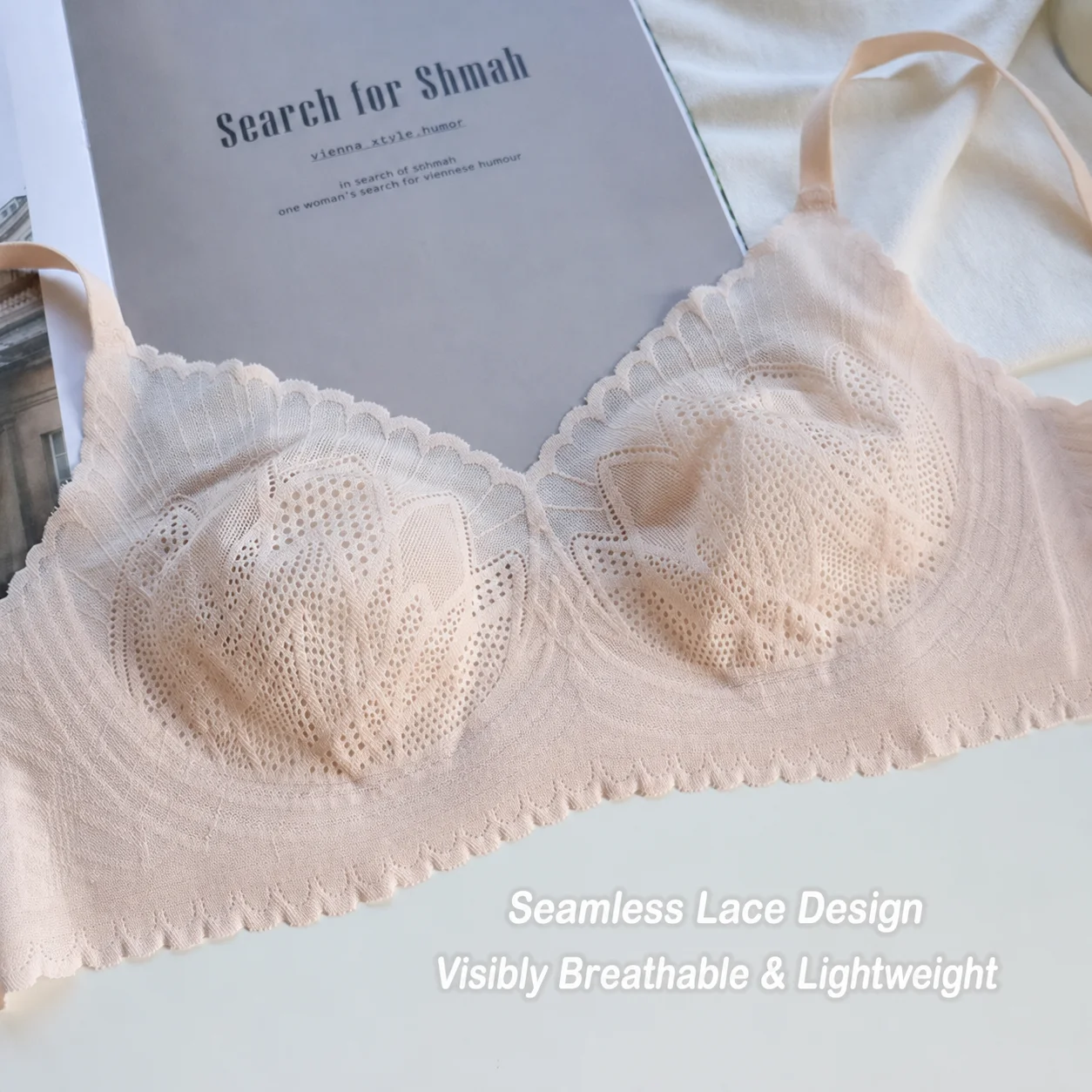 Wireless Lace Bra Delicate Natural Latex Bra Invisible Minimizer Bra Natural For Fitted T-Shirts Outdoor Shopping Daily