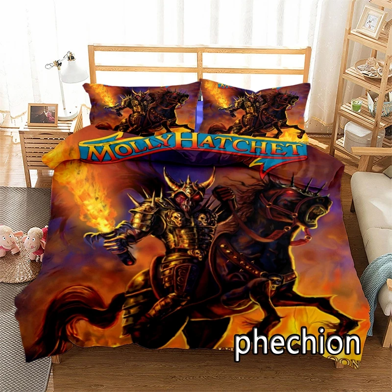 New Molly Hatchet Band 3D Print Bedding Set Duvet Covers Pillowcases One Piece Comforter Bedding Sets Bedclothes Bed K593