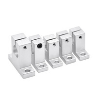 1pc Linear Optical Axis SK Vertical Support Aluminum Alloy Bearing Frame Polished Rod Holder SK 8mm to 60mm