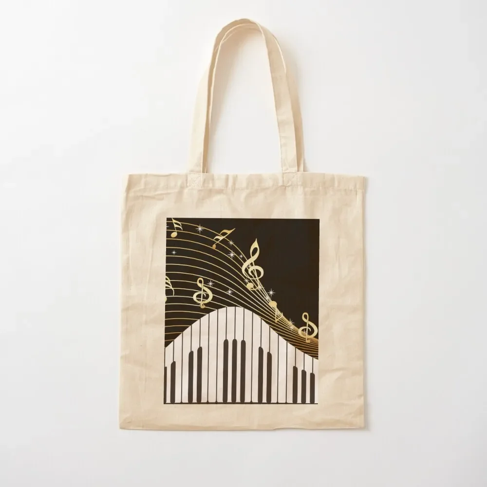 

Ivory Keys Piano Music Tote Bag eco bag folding sac pour femme tote bag canvas