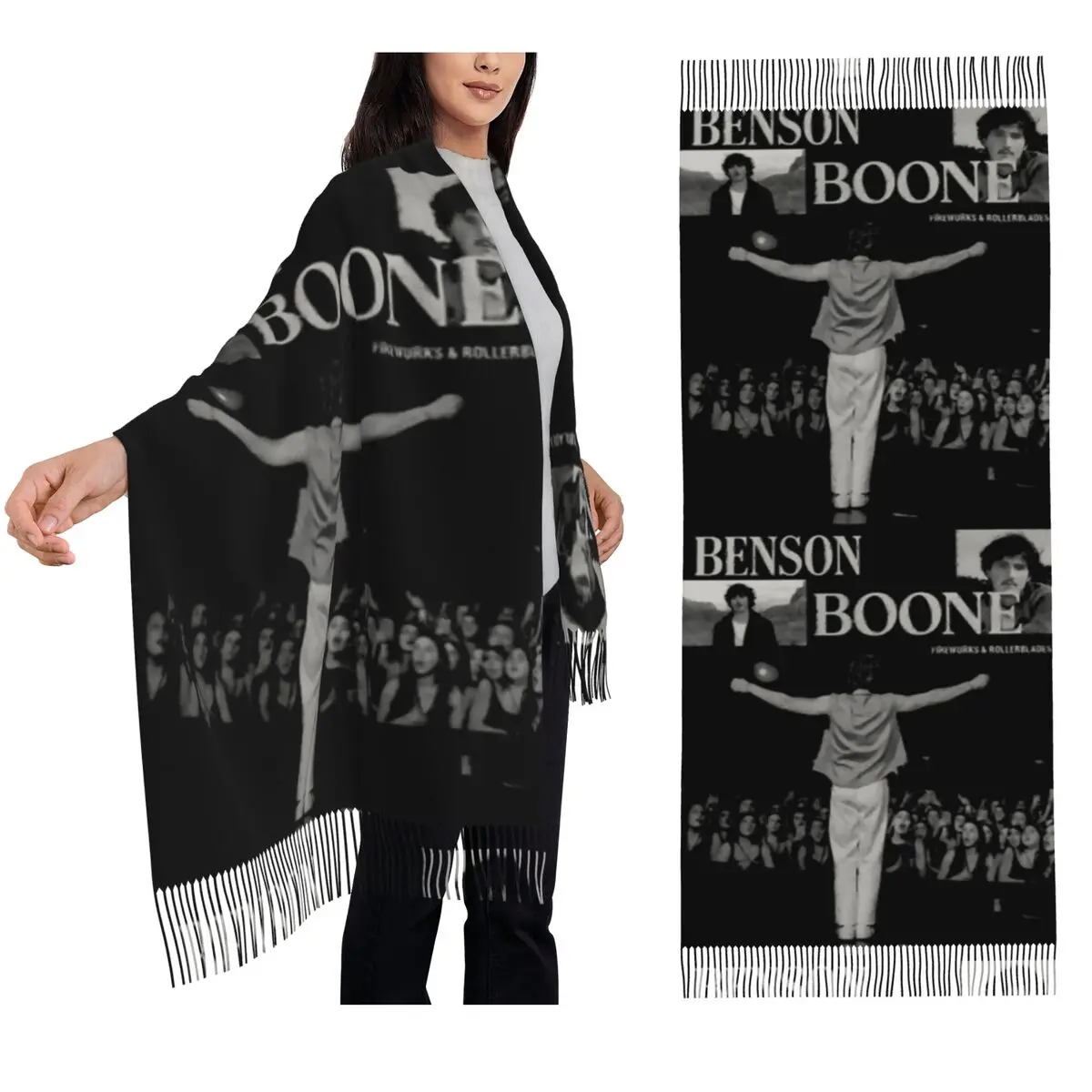 

Шарф Benson Boone, шарфы с кисточками, женские мягкие теплые шали и накидки, большая осенне-зимняя шаль