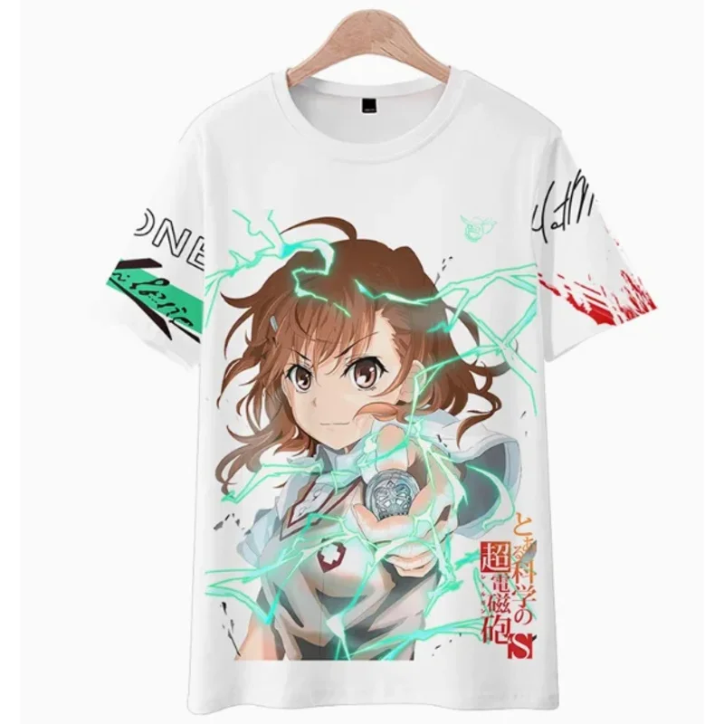 

20151123 аниме Toaru Kagaku No Railgun Misaka Mikoto футболка с короткими рукавами летний карнавальный костюм повседневные студенческие свободные топы