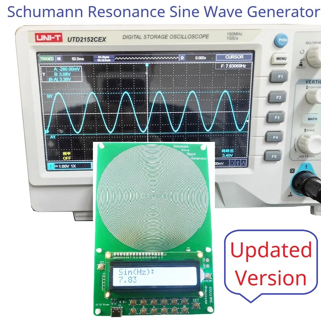 NEW! 7.83Hz Schumann Resonance Pulse Generator 14.3 20.8 27.3 33.8HZ Earth Resonance Frequency Enhancer for HIFI Improve Sleep