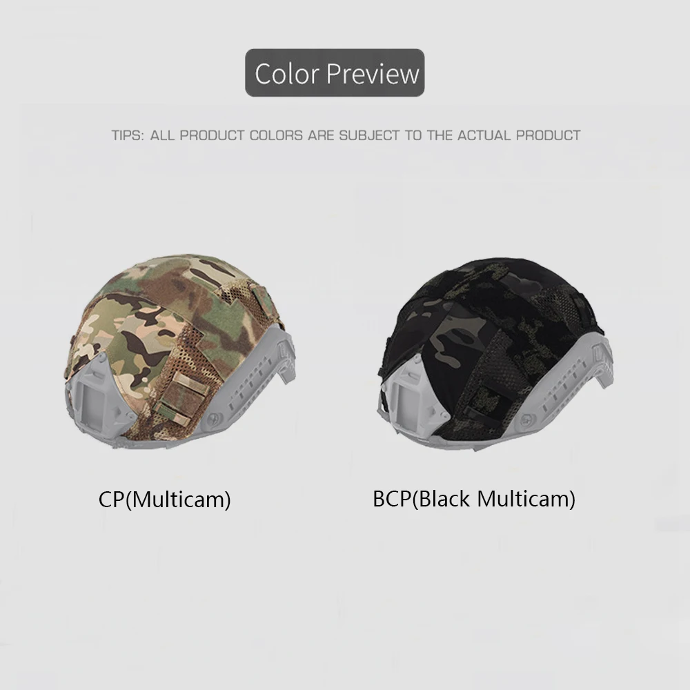 Tactische Helmhoes Camouflage Nylon, Geschikt voor FAST/High Cut/Bump
