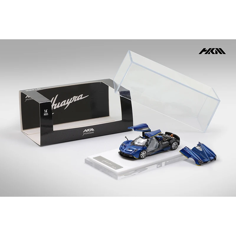 Pré-venda hkm huayra 1:64 newcoupé porta aberta completa diecast diorama modelo de carro coleção brinquedos em miniatura