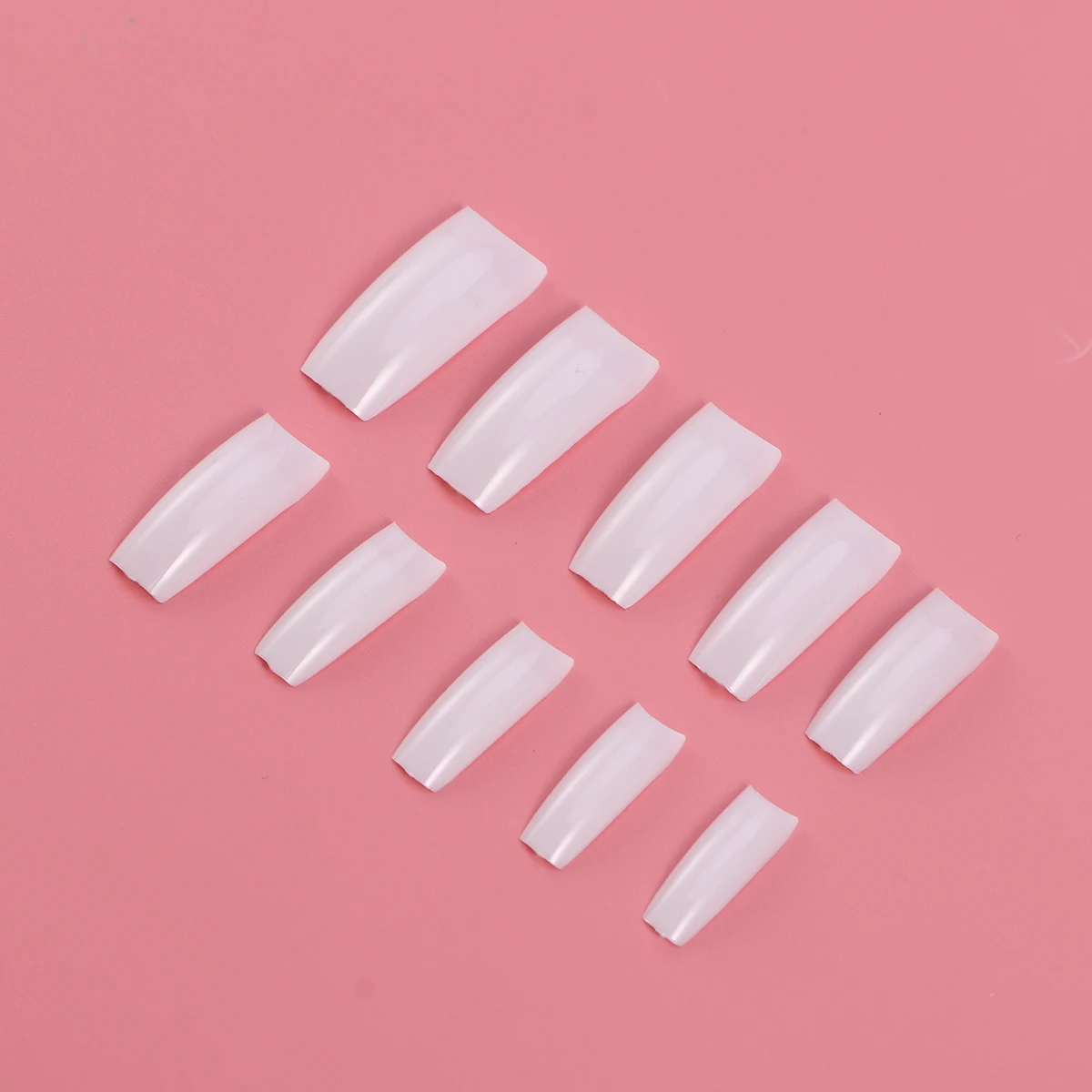 

500pcs French Style Fake Nails Clear False Durable Sturdy Pc Material No Smell Non Toxic Long Lasting Wear Clip Design Nail Art