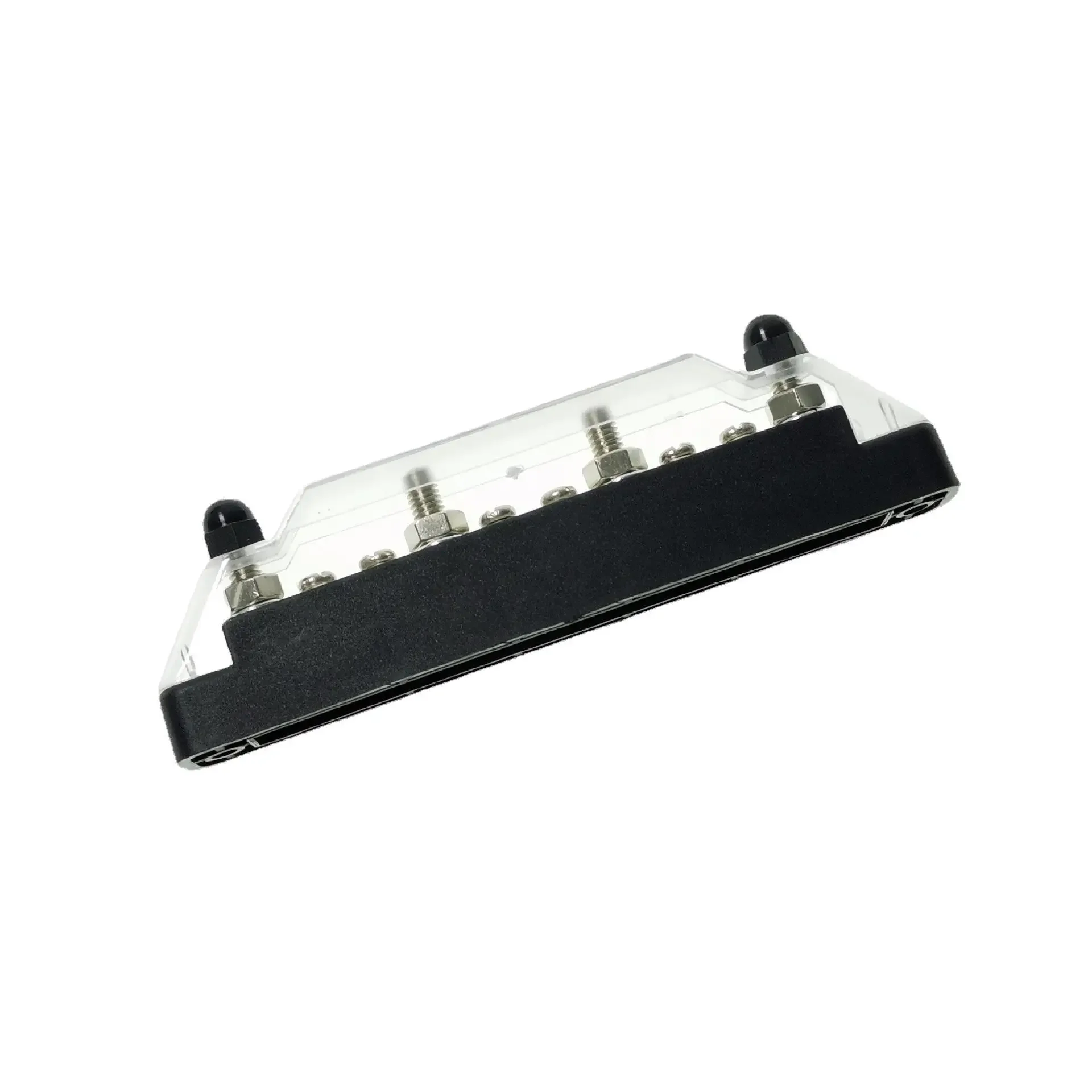 Busbar Single Row Straight Row Block With Cover 10 Way 4+6 M6 Current 250A For Rv Yacht