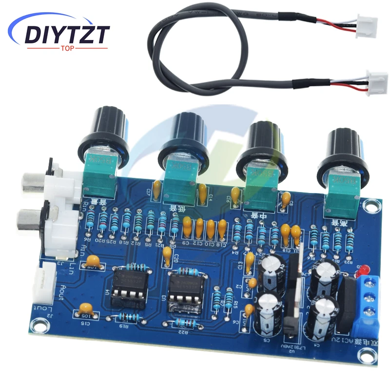 XH-M164 NE5532 Stereo-Vorverstärker, Vorverstärker, Tone Board Audio, 4 Kanäle, Verstärkermodul, 4 Kanäle, Steuerkreis, Telefonvorverstärker