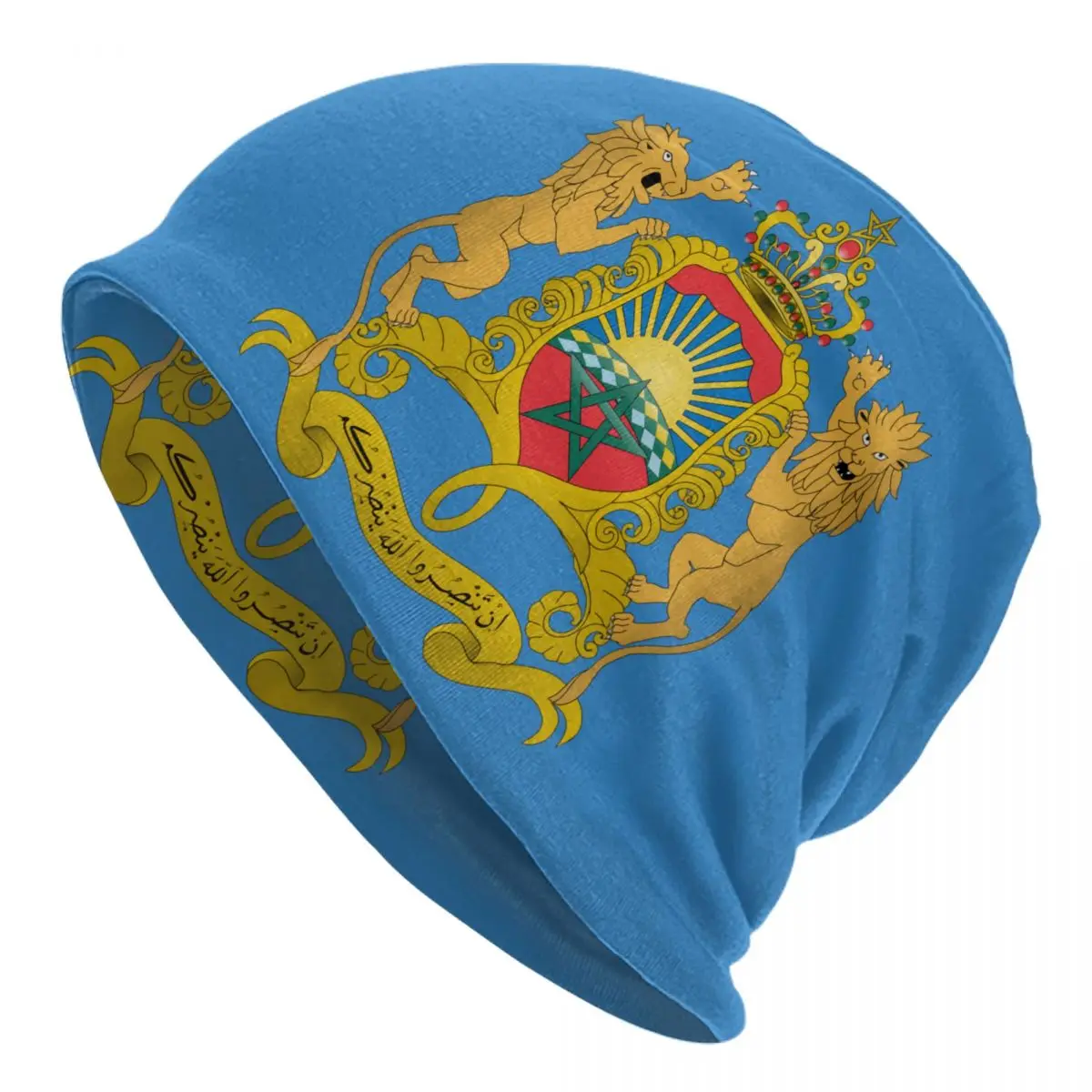 

Облегающая шапка Kingdom Of Марокко, зимняя теплая шапка унисекс, мужские вязаные шапки, уличные лыжные марокканские патриотические шапочки, облегающие шапки