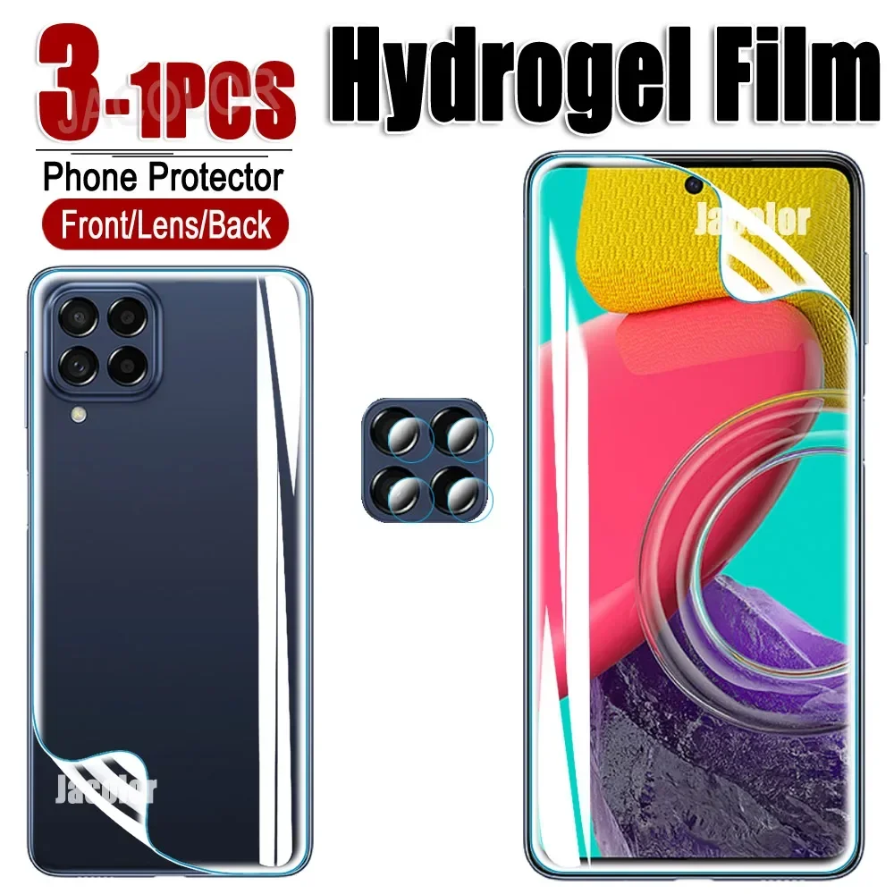 1-3PCS Hydrogel Film For Samsung Galaxy M53 M42 M32 4G M13 5G M22 M12 Camera Glass Sansung M 22 42 53 13 32 12 Screen Protector