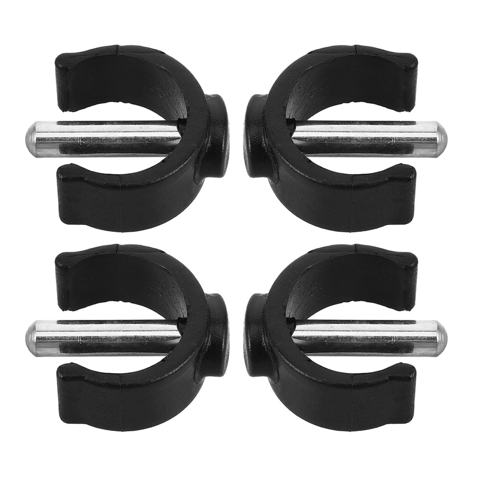 4Pcs Cane Holder Walking Stick Accessories C-Shape Clamp Locking Clips ABS Steel Non Slip Walker Crutch Replacement Parts