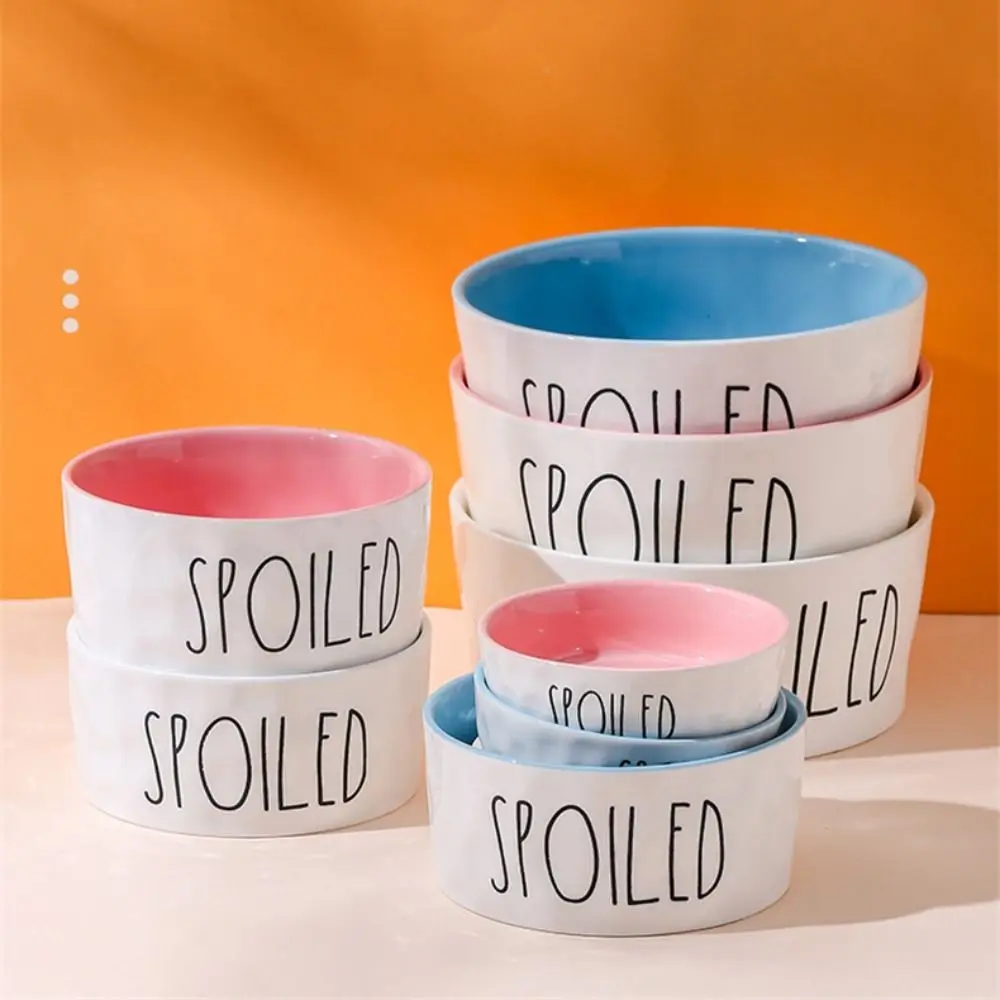 

Pet Supplies Ceramic Pet Bowl Creative Cute Dog Food Feeding Basin Large Capacity Multi-use Cat Drinking Feeder Water Container