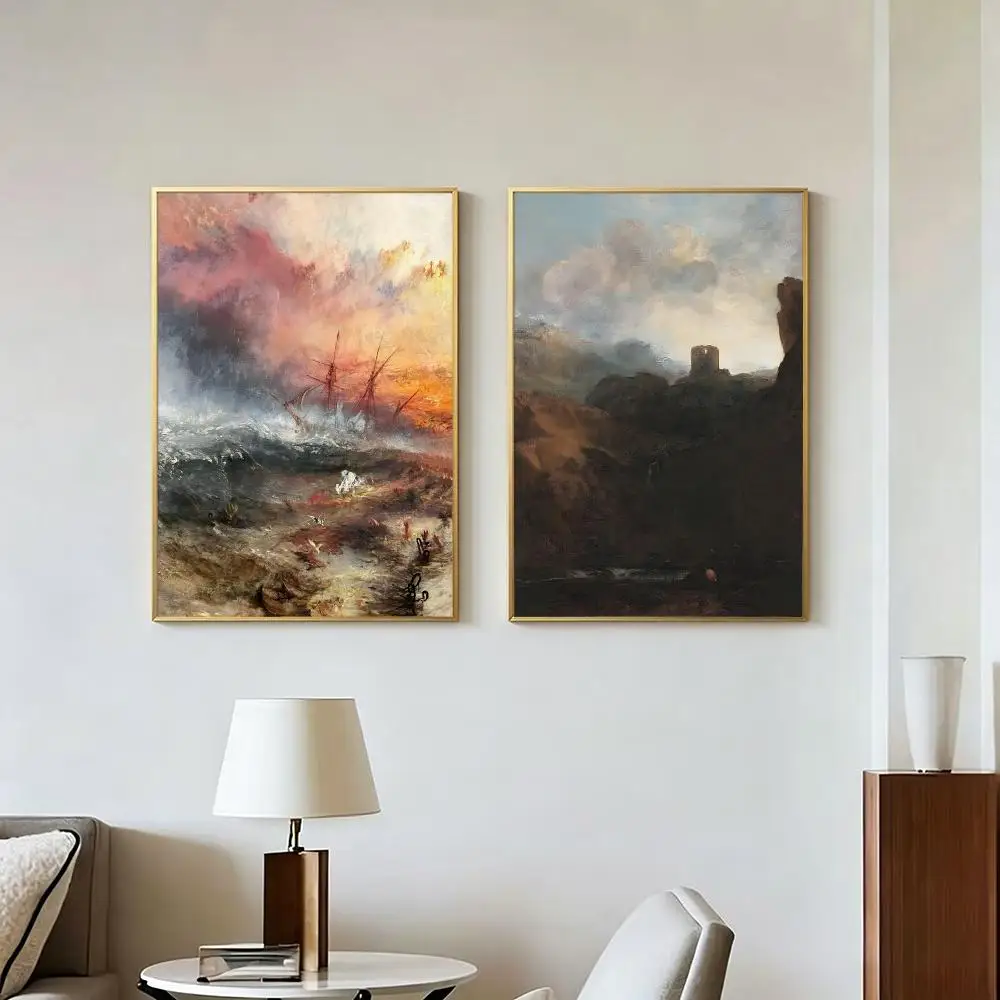 Artist Modern J-J. M. W. Turner Poster Peel And Stick Wall Art Self Adhesive PP Waterproof Wall Decor Living Room Bedroom Gift