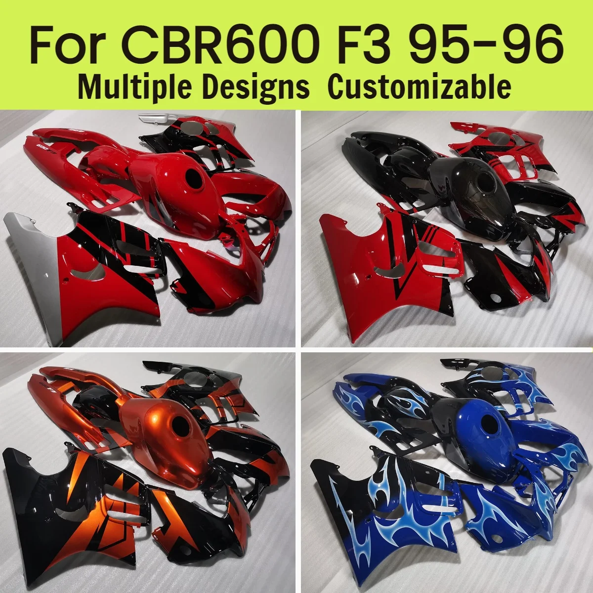 

ABS Plastic Fairings CBR600F3 1995 1996 Prime Fairing Set Injection Bodywork Kit Motorcycle for Honda CBR 600F3 95 96