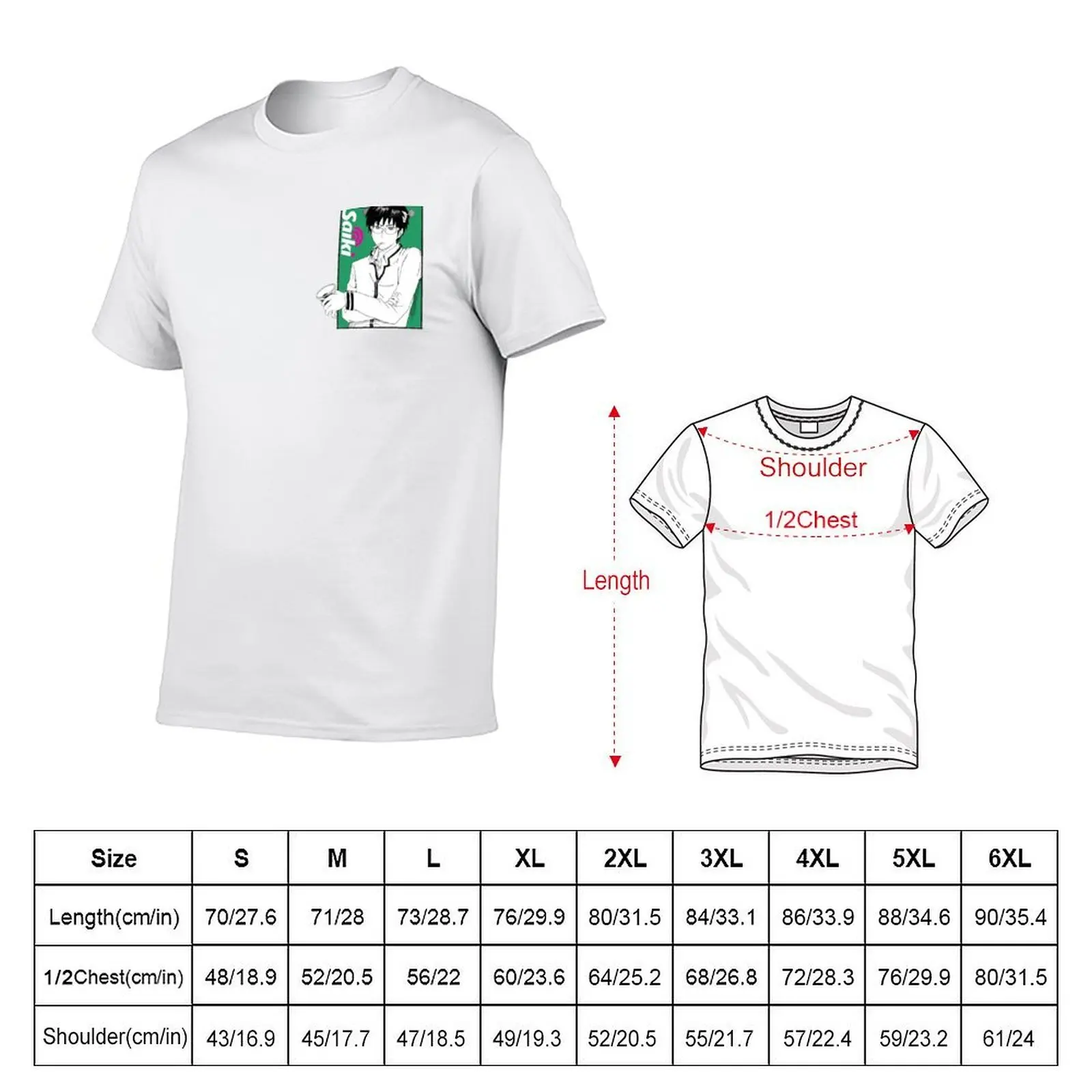 Saiki Kusuo T-Shirt quick drying plus size clothes black t shirts for men