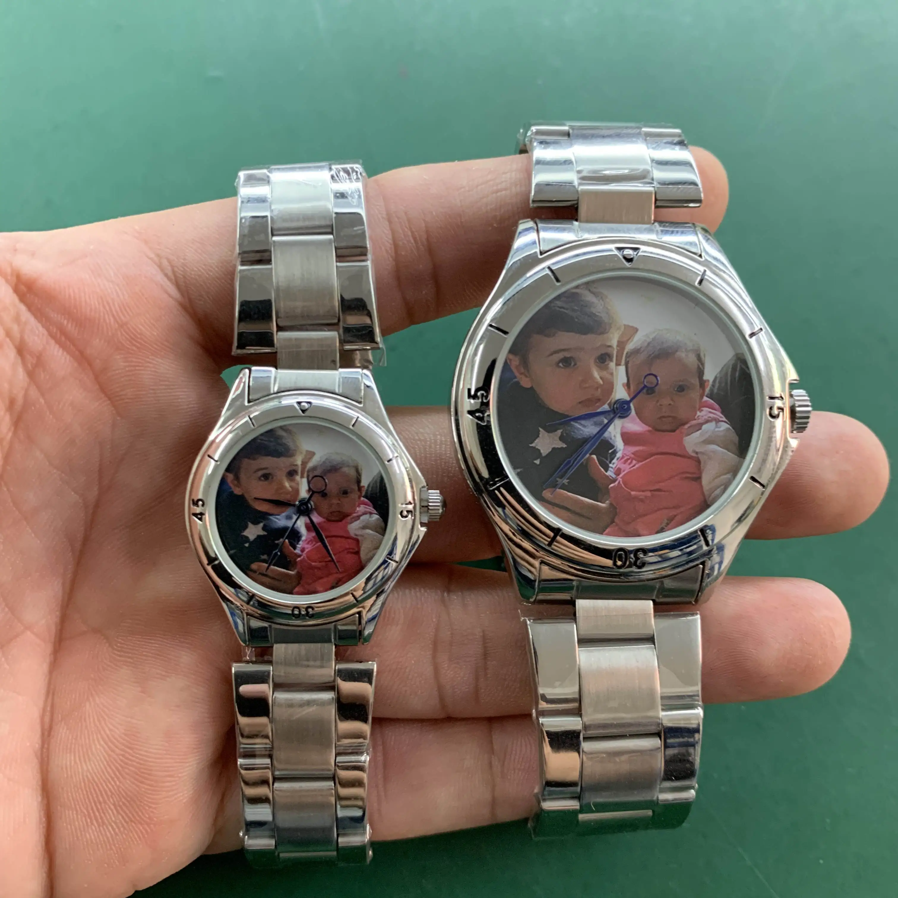 Personalizza il tuo Logo del marchio di Design/orologio al quarzo con foto personalizzato uomo donna coppia orologio regalo gioielli