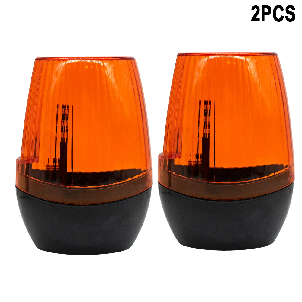 

2PCS AC DC LED Gate Alarm Flashing Light For Swing Sliding Gate Opener/Barrier Gate Signal Strobe No Sound Flashing Lamp