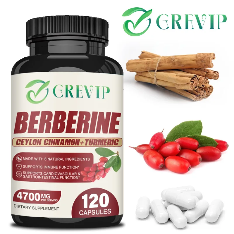 Berberine Capsules - with Ceylon Cinnamon - Cardiovascular and Digestive Health, Antioxidant