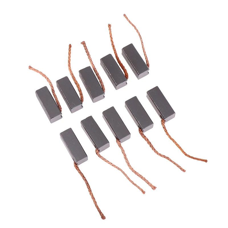 10PCS High Quality Generic J432A Leads Generator Carbon Brushes Wire Electric Motor Brush Replacement 8×8×19MM