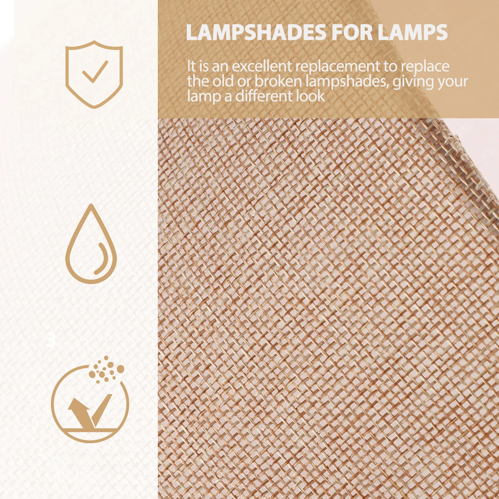 غطاء مصباح أسطواني E27 قماش السرير مكتب استبدال غطاء خفيف نمط ريفي ديكور المنزل سهل التركيب إطار معدني متين