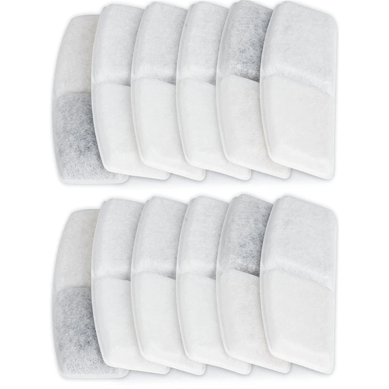 12 حزمة مرشحات نافورة مشروبات القط موزع المياه مرشحات الحيوانات الأليفة مرشح نافورة القط مرشحات قذائف جوز الهند المواد 918D