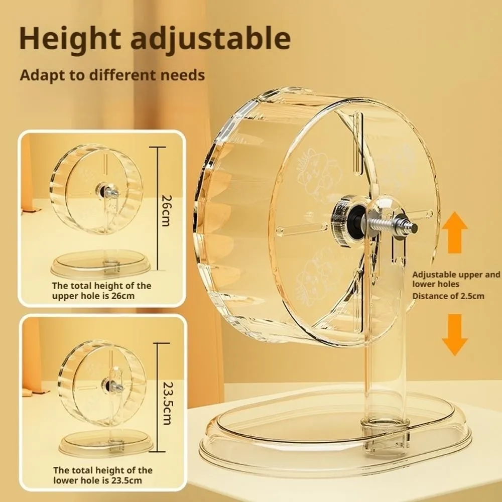 

Silent Bracket Hamster Running Wheel Toy Roller High-quality Stand Golden Hamster Exercise Wheel Clear Rotatory