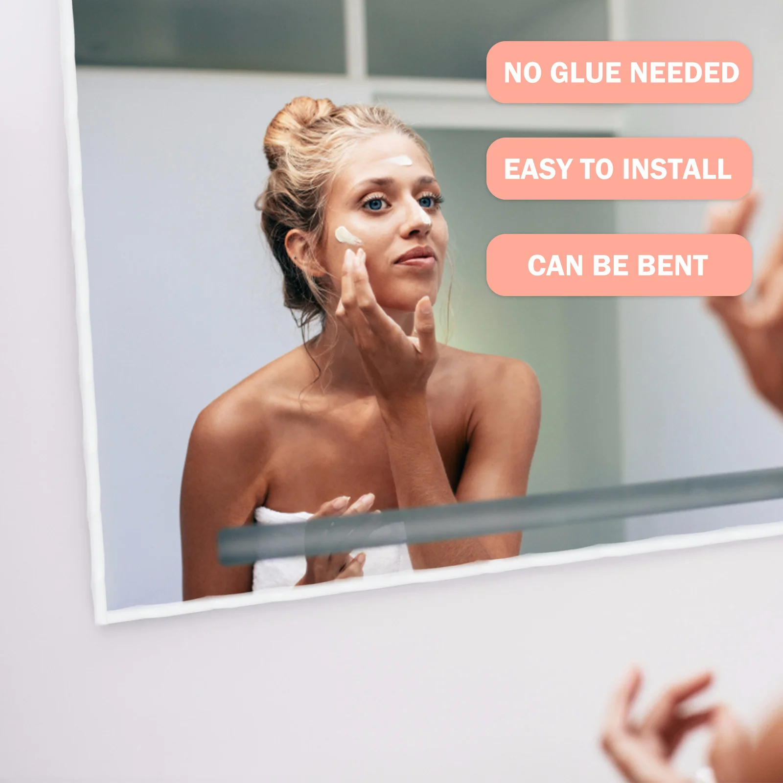 1 Rolle selbstklebende Kanten, Streifen, Fliesenbesatz, Kanten, langlebig, wasserdicht, selbstklebender Nahtstreifen für Wand, Boden, Spiegel, Dekor, Zuhause