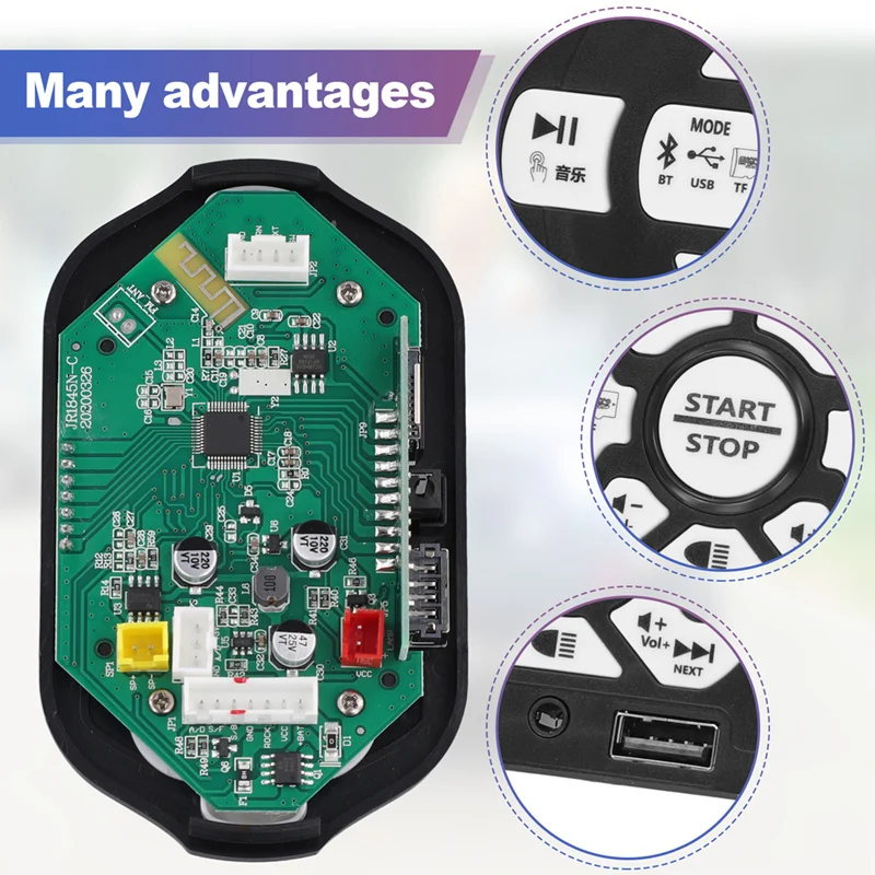 Central Control Module Children's Electric Vehicle Central Control Module Power Display, Bluetooth Music