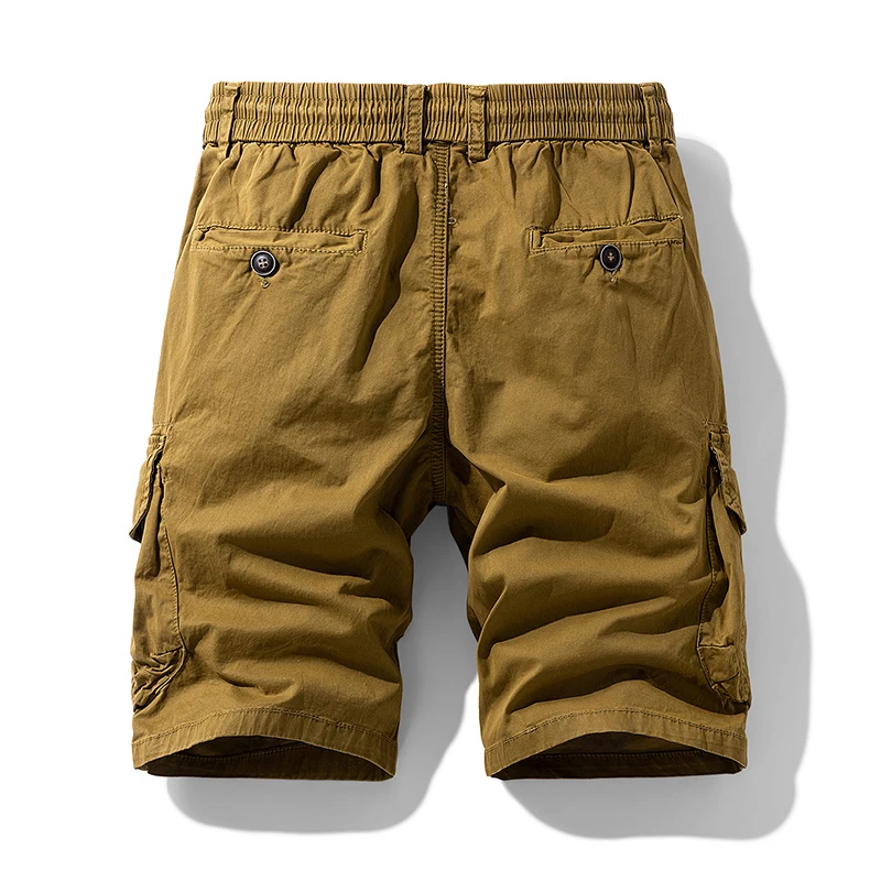 Summer Men Cargo Cotton Shorts Mens Beach Multi Pocket Shorts Pants Man Spring Casual Fashion Joggers Shorts Male Dropshipping