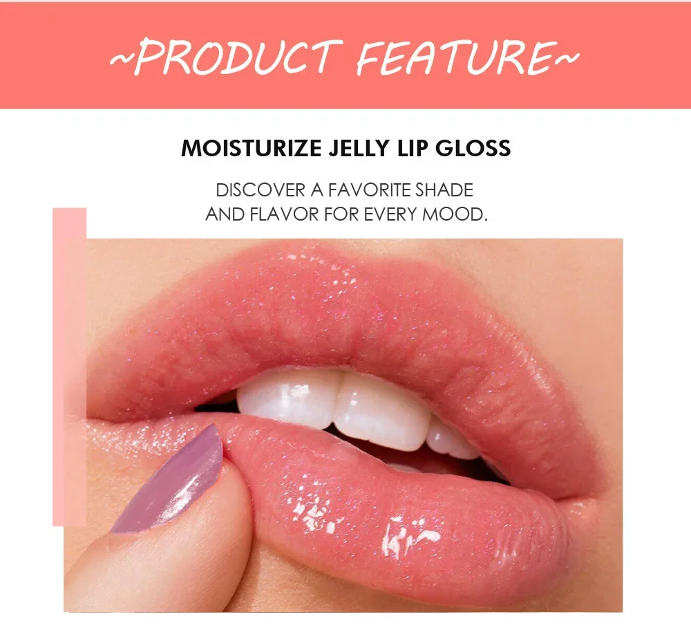 Clear Crystal Jelly Lip Gloss Nourish Anti-Wrinkle Non-Sticky Long Lasting Repairing Primer Lip Balm Care Cosmetics