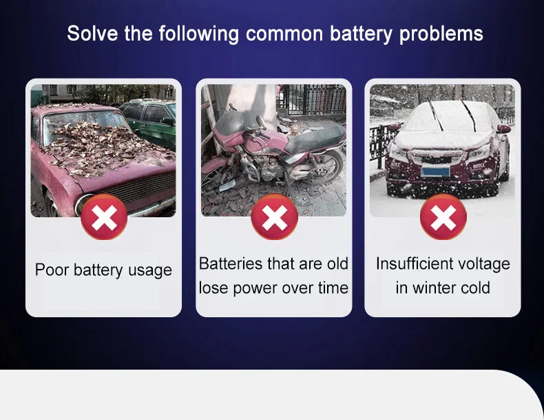 EAFC 12V 15A 8A Autobatterie-Ladegerät mit Großem Bildschirm, Pulsreparatur-Ladegerät für Auto, Motorrad, SUV, Lithium, AGM, Blei-Säure, GEL, LCD-Display – Detail 5