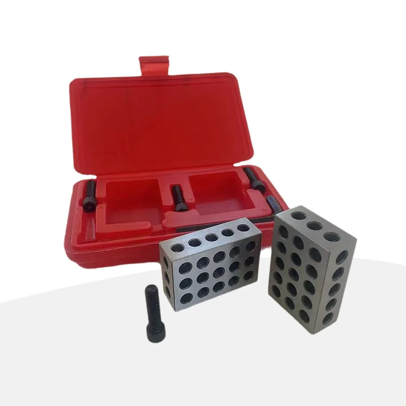TEBAK Parallel Blocks 23 Holes 1-2-3 25-50-75mm Clamping Block Set Inch Size Metric Size 2pcs Precision Block