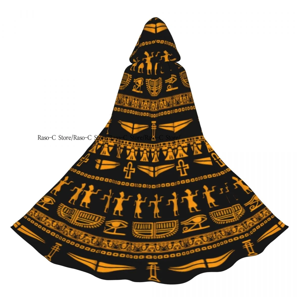 

Long Cape Cloak Tribal Egyptian Vintage Ethnic Pattern Hooded Cloak Coat Autumn Hoodies