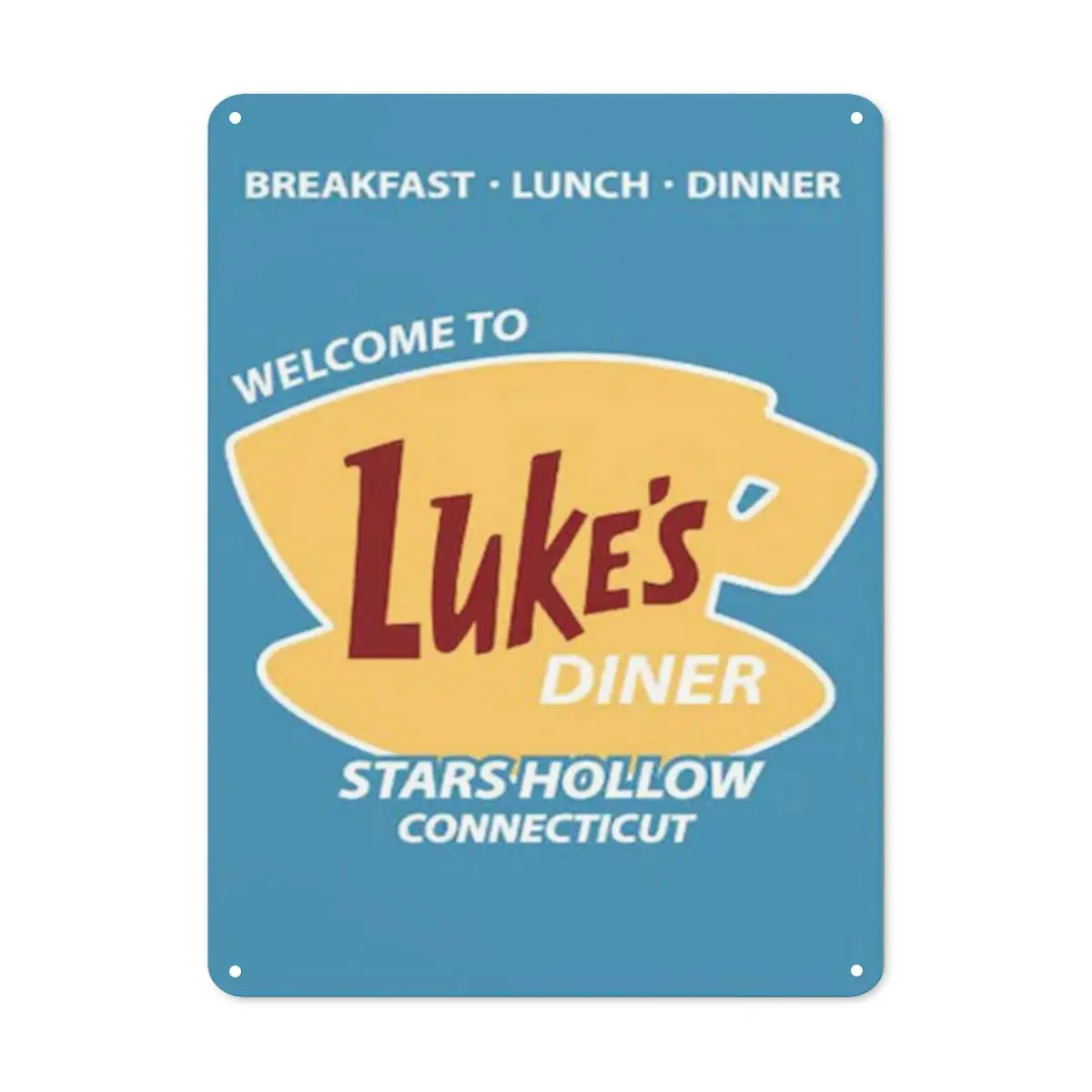 Coffee Metal Sign Lukes Diner - Minimalist Luke;s Diner Luke Poster Art Print Metal Tin Sign Antique Plaque Rustic Poster Bar Ho
