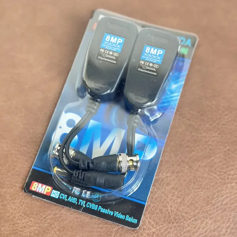 BNC إلى RJ45 فيديو Balun 8MP موصلات الإرسال والاستقبال BNC ذكر لكاميرا CCTV AHD/CVI/TVI/CVBS