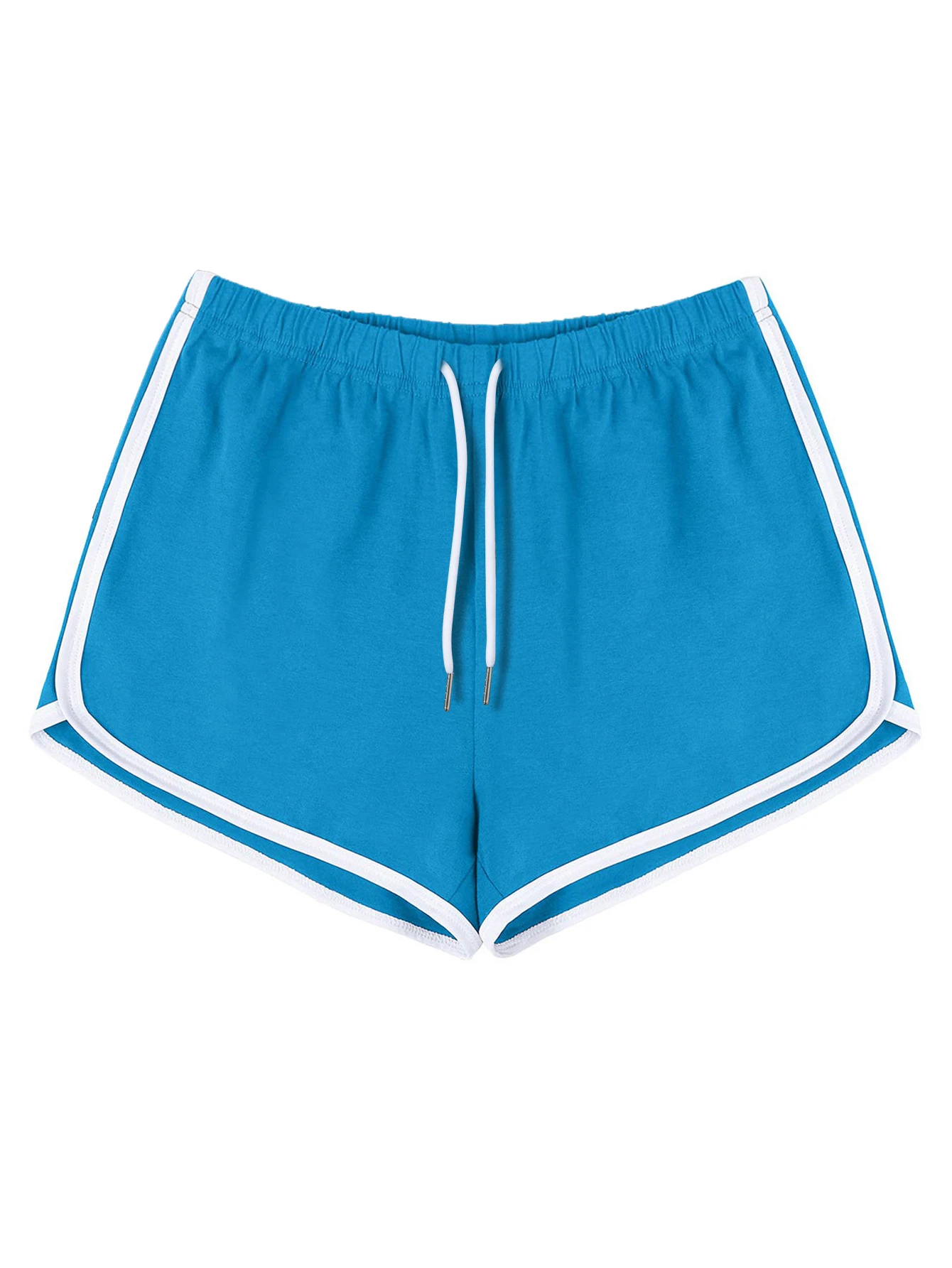 Summer New Women's Casual Pure Cotton Fitness Dolphin Shorts White Edge Loose Waist Sports Yoga Fitness Shorts