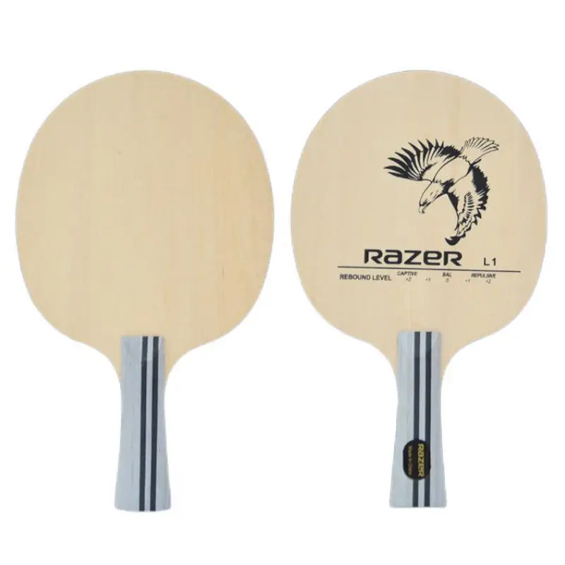 Raqueta de tenis de mesa RAZER L1 Original, paleta de bate de Ping Pong, adecuada para entrenamiento de tenis de mesa, 5 capas, madera redonda