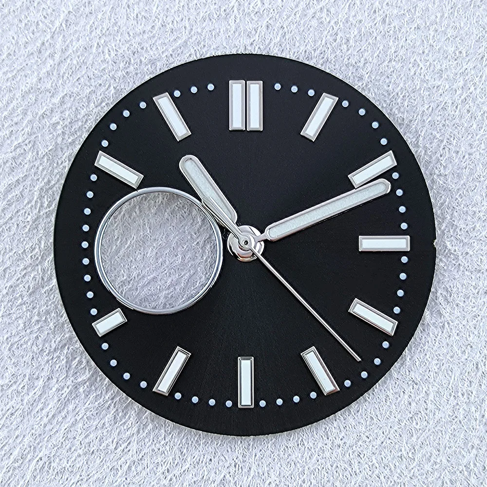 Циферблат NH38, индивидуальный логотип, циферблат часов 30,5 мм, полый циферблат, зеленый светящийся циферблат, подходит для инструментов для ремонта часов с механизмом NH38