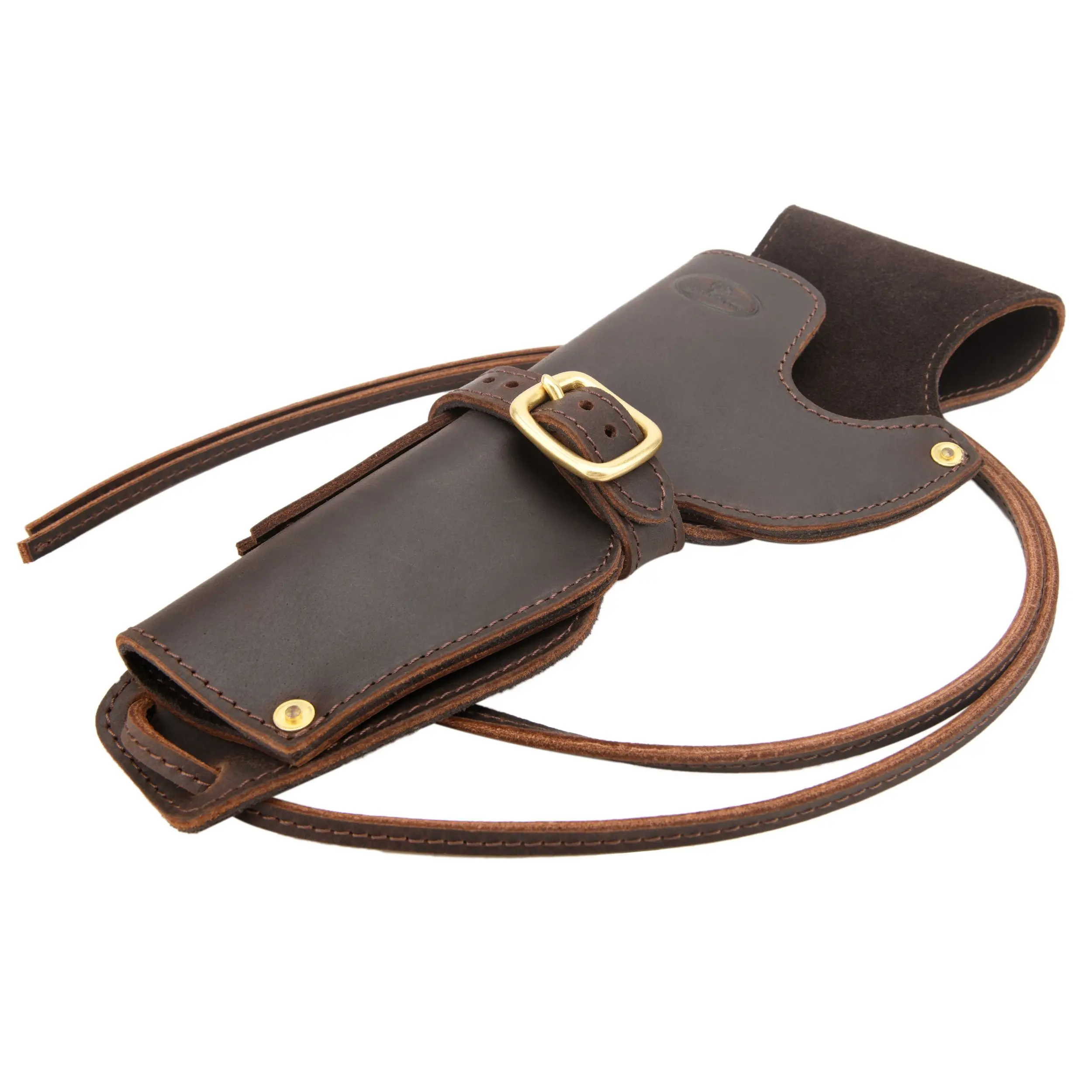Full Leather Gun Revolver Holster Cowboy Western Gun Holsters Pouch Western Props for Right Left Handed 4.75" & 5.5" Barrel