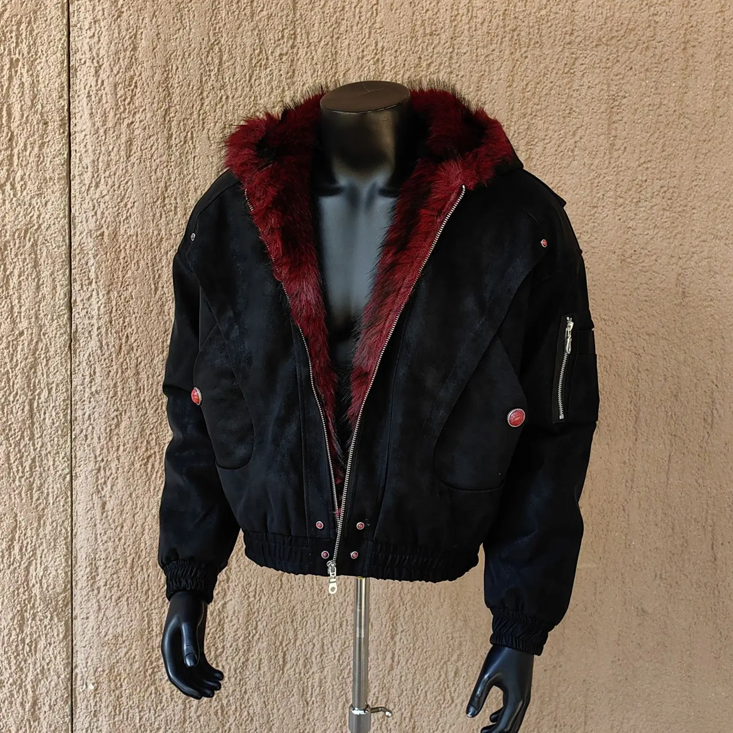 アメリカンレトロフード付きマウンテンカービングコート綿ジャケットメンズ冬厚手暖かいアメリカンファーカラー綿ジャケット