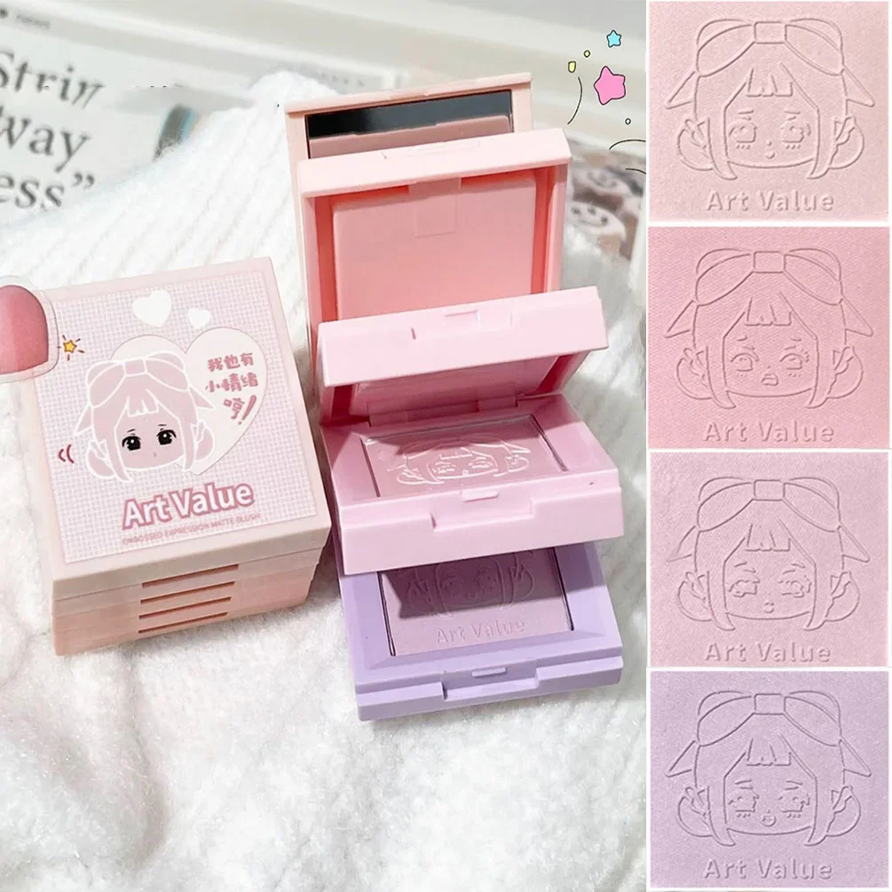 4-in-1 Embossed Matte Blush Makeups Palette Nude Eyeshadow Cheek Blusher Contouring Four-layer All-in-one Box Brightening Skin