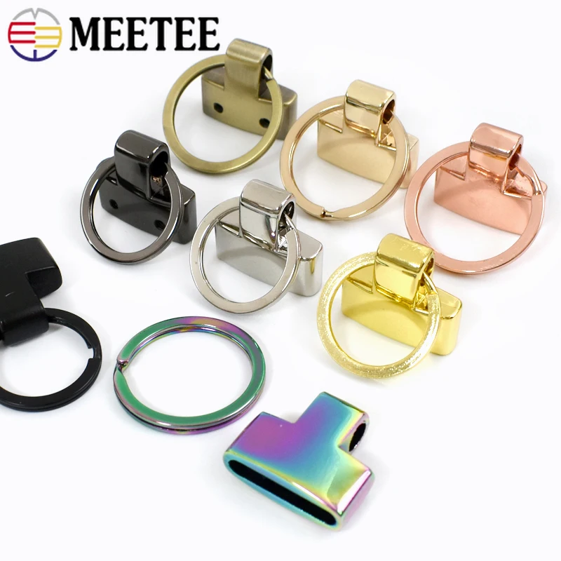 2/4Pcs 20/24mm Metal Hanger Buckles for Webbing Keychain Split Rings Cord End Clasps Bag Decor Hook DIY Hardware Accessories