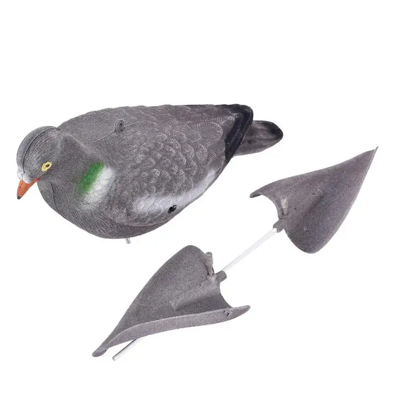 Wind-Driven Hunting Doves Decoy Fake Bird Realistic Painted Flying Pigeon Wing Doves Decor Bait Outdoor Garden Scarecrow Yard