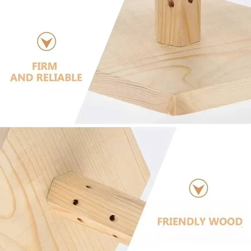 1pc Wood 360° Rotate Lollipop Holder Decorative Round Hole Earrings Display Stand Candy Holder 360 ° Lollipop Display Earrings