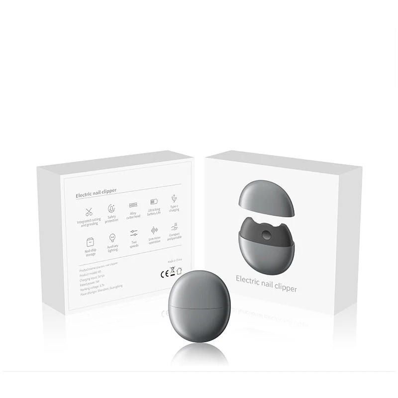 

2-in-1 Electric Nail Clipper, Automatic Nail Trimmer & Grinder, Portable Rechargeable Tool with Safe Design