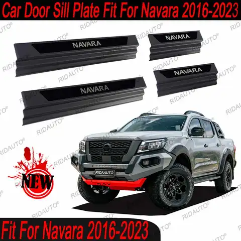 निसान नवारा NP300 2016 - 2023 के लिए कार पिकअप थ्रेशोल्ड स्ट्रिप डोर सिल स्कफ प्लेट प्रोटेक्टर ट्रिम पेडल स्टिकर एक्सेसरीज़ 8 best sales निसान नवारा एनपी300 - №1