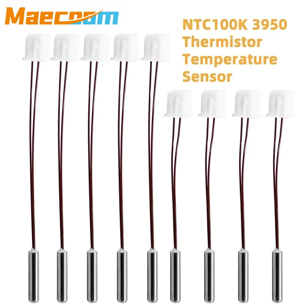Hohe Qualität NTC100K 3950 Thermistor Temperatur Sensor Für 3D Drucker Extruder Mk8 V6 Volcano CR10 M3 Hotend VORON CR6SE
